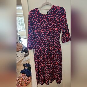 Floral Navy and Pink Dress